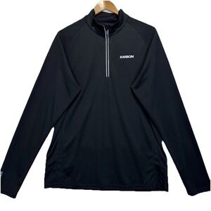 Karbon 1/4 Zip Pullover Sweaters Mens L Black K-Wick Performance‎ Athletic